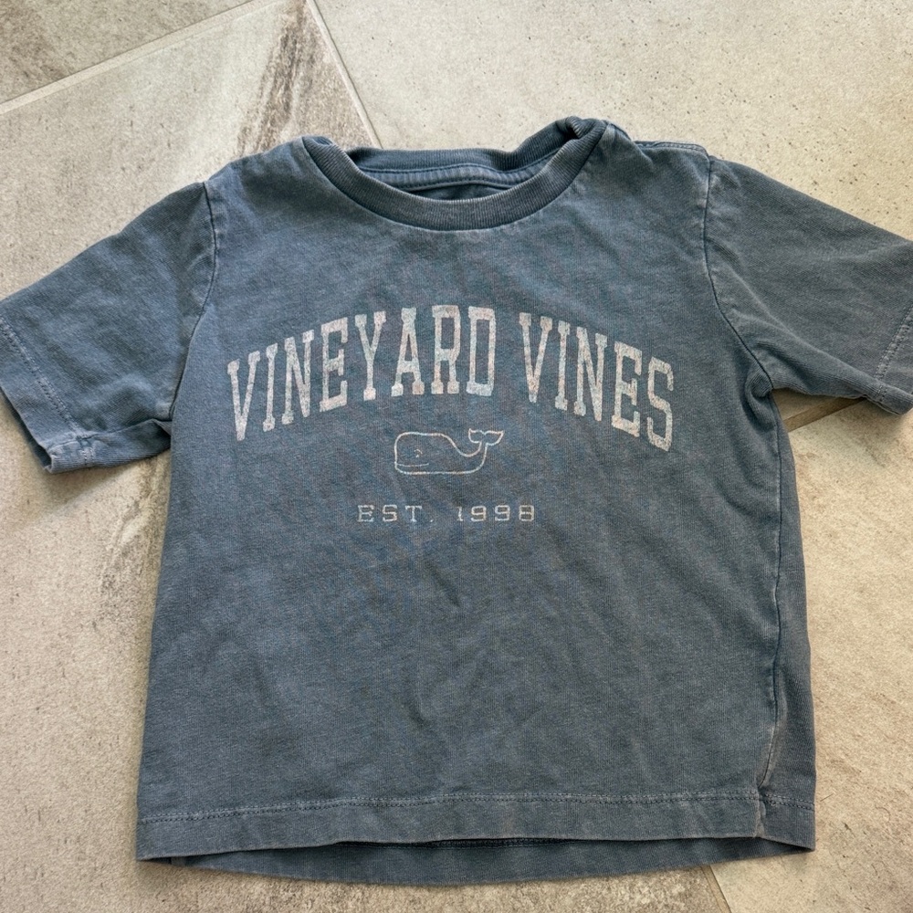 Vineyard Vines Kids Tee in Washed Blue